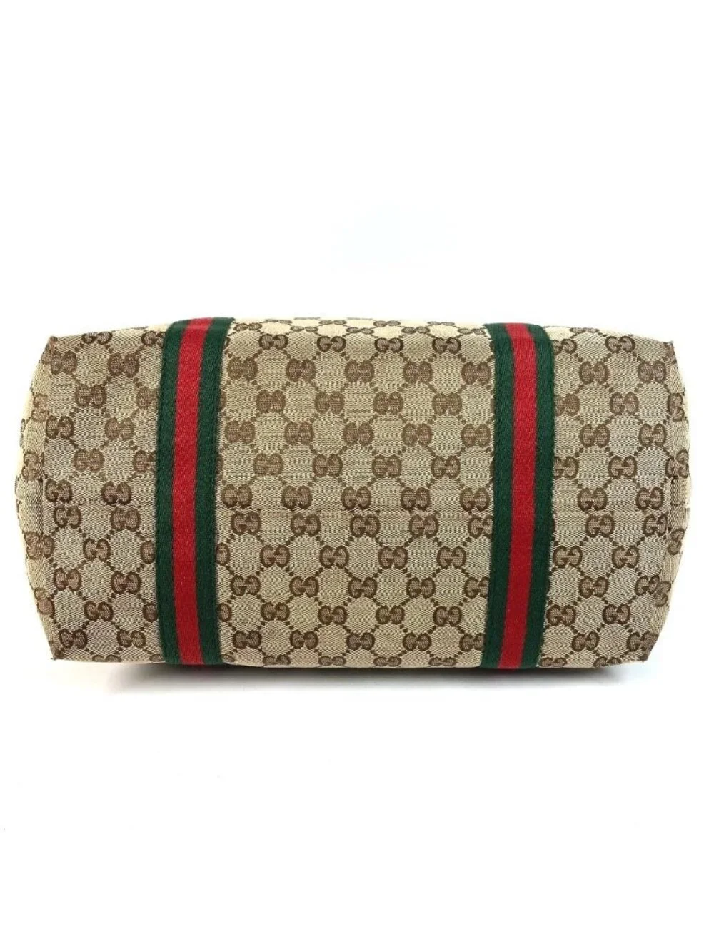 Gucci Shoulder Bag GG Logo Sherry Line Canvas Leather Beige - Picture 5 of 9